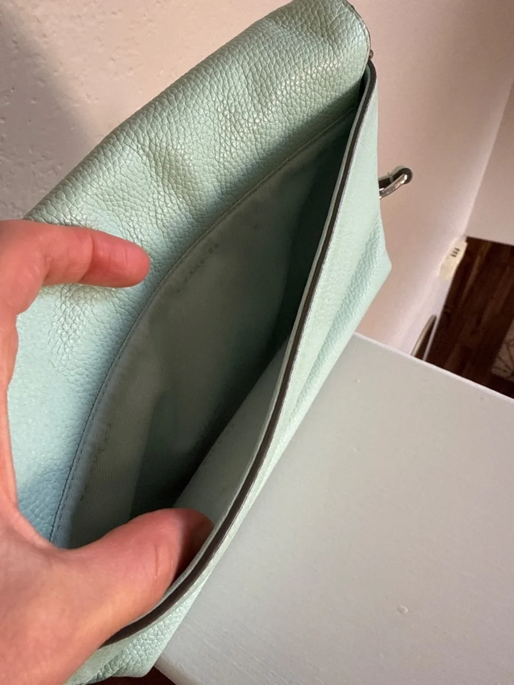Coach crossbody or shoulder purse in sea foam green
